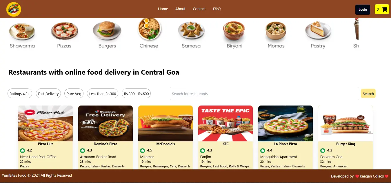 YumBites Food - Project preview